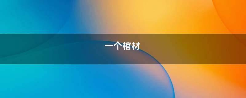 一个棺材
