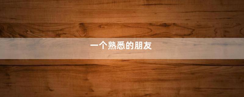 一个熟悉的朋友