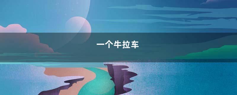 一个牛拉车