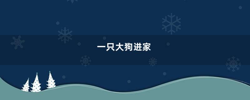 一只大狗进家