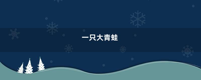 一只大青蛙