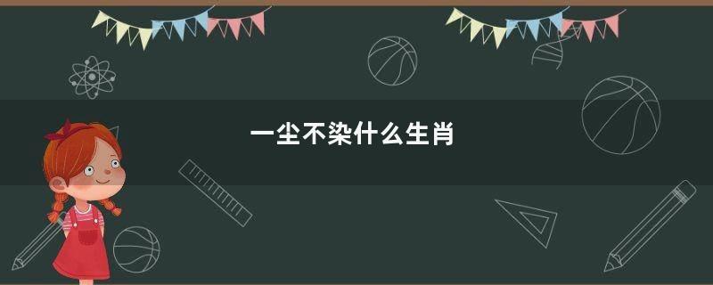 一尘不染什么生肖