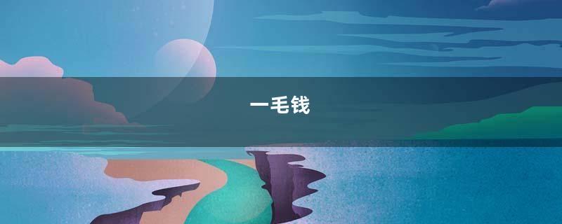 一毛钱