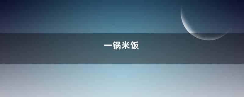 一锅米饭