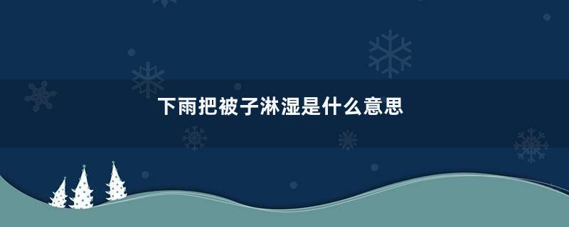 下雨把被子淋湿是什么意思