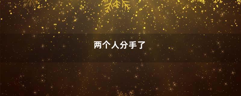 两个人分手了
