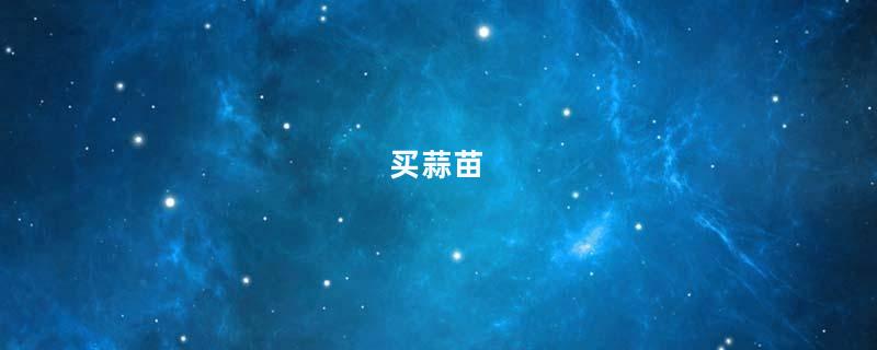 买蒜苗