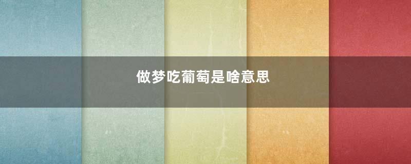 做梦吃葡萄是啥意思