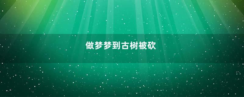 做梦梦到古树被砍