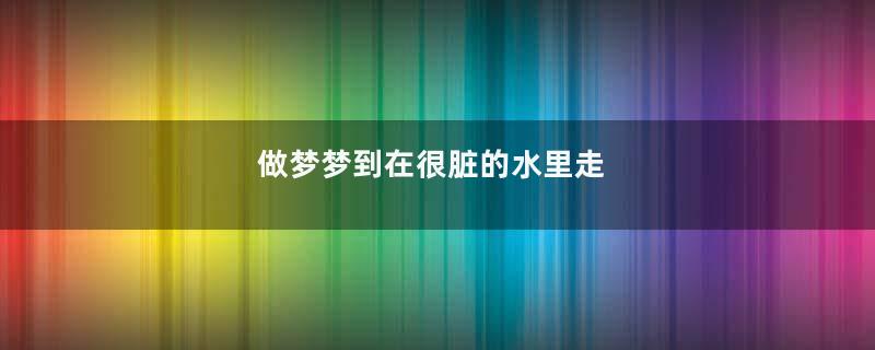 做梦梦到在很脏的水里走