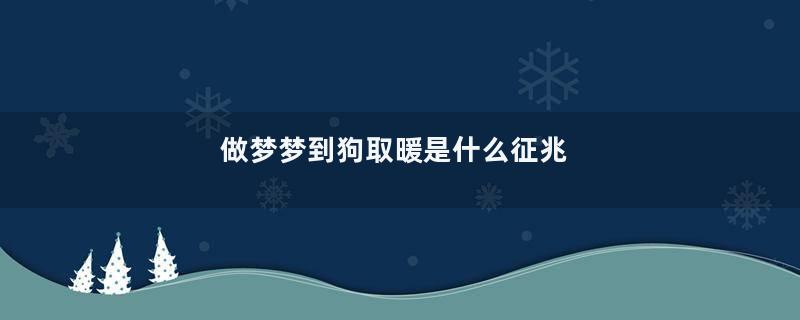 做梦梦到狗取暖是什么征兆