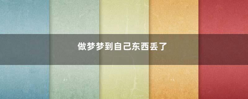 做梦梦到自己东西丢了