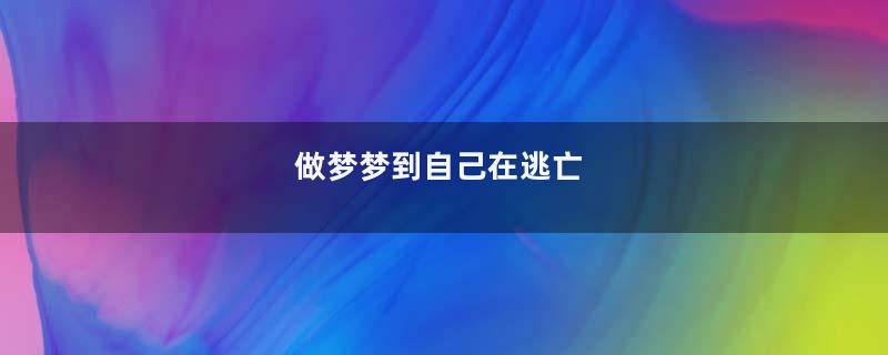 做梦梦到自己在逃亡