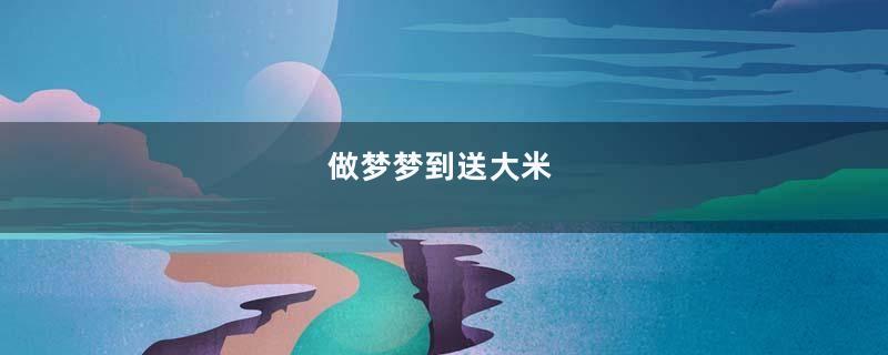 做梦梦到送大米