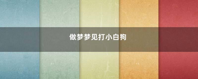 做梦梦见打小白狗