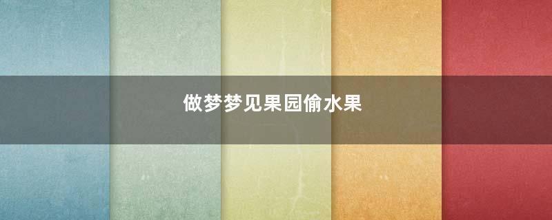 做梦梦见果园偷水果
