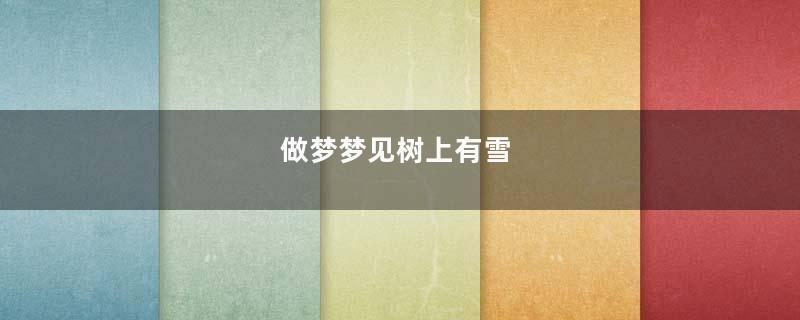 做梦梦见树上有雪