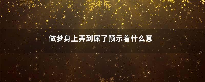 做梦身上弄到屎了预示着什么意思