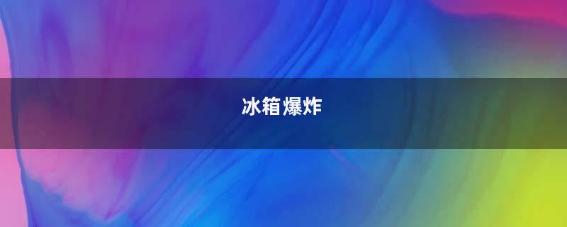冰箱爆炸