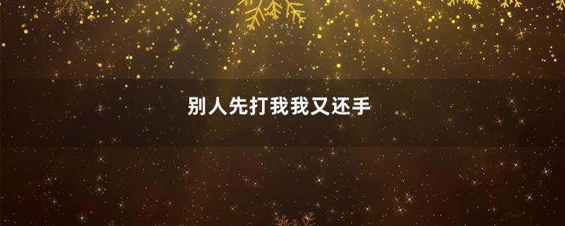 别人先打我我又还手