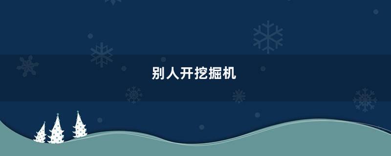 别人开挖掘机