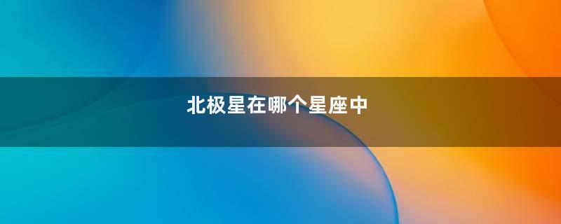 北极星在哪个星座中