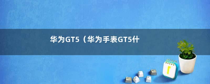 华为GT5（华为手表GT5什么上市）