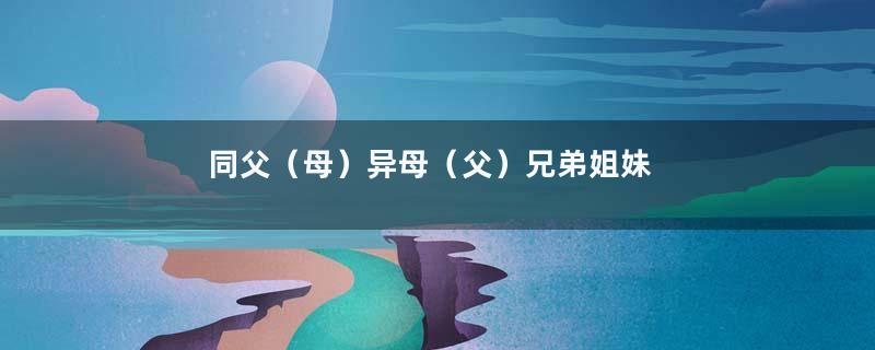 同父（母）异母（父）兄弟姐妹