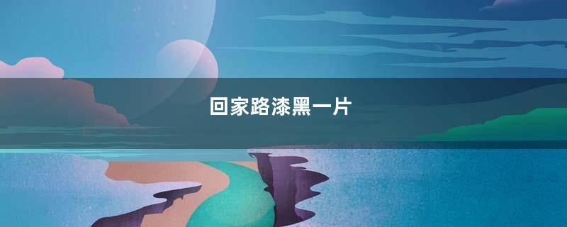 回家路漆黑一片