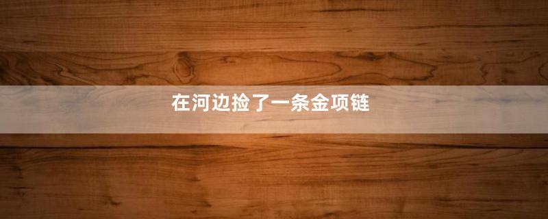在河边捡了一条金项链