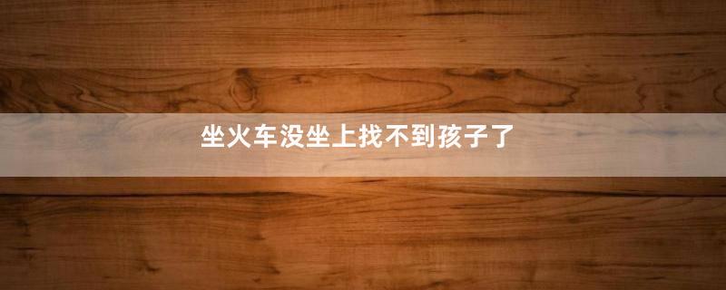 坐火车没坐上找不到孩子了