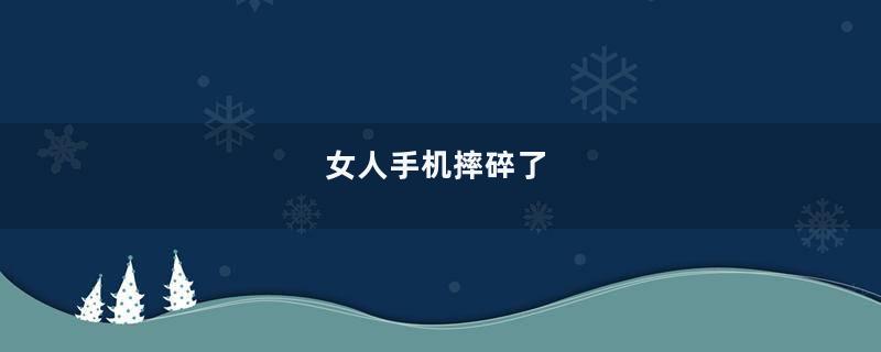 女人手机摔碎了