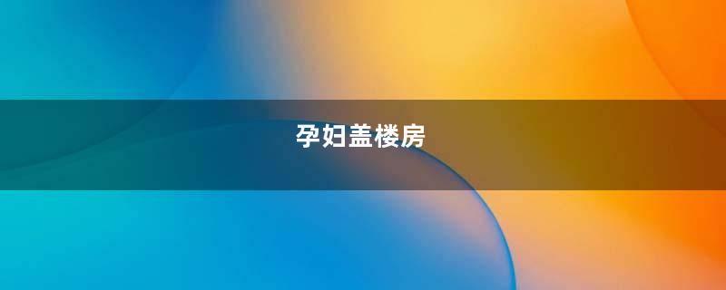 孕妇盖楼房