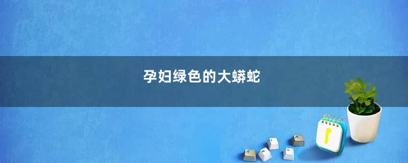 孕妇绿色的大蟒蛇