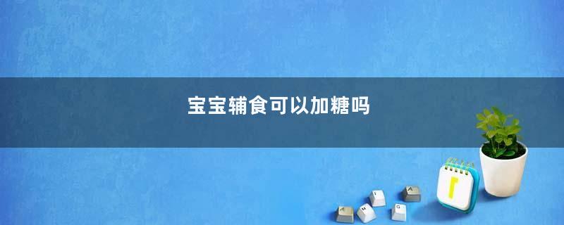 宝宝辅食可以加糖吗