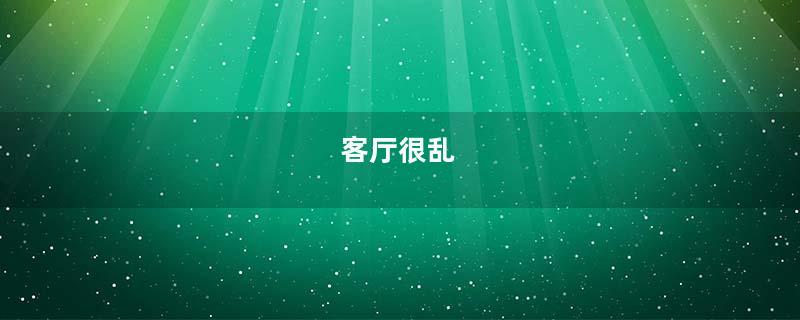 客厅很乱