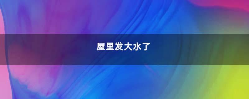 屋里发大水了