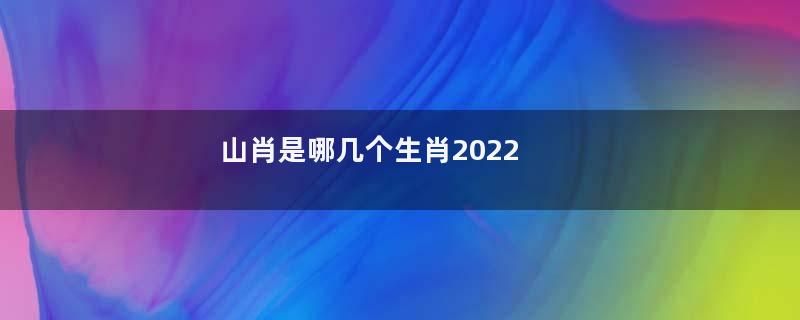 山肖是哪几个生肖2022