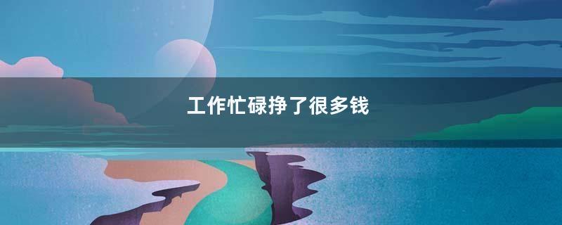 工作忙碌挣了很多钱