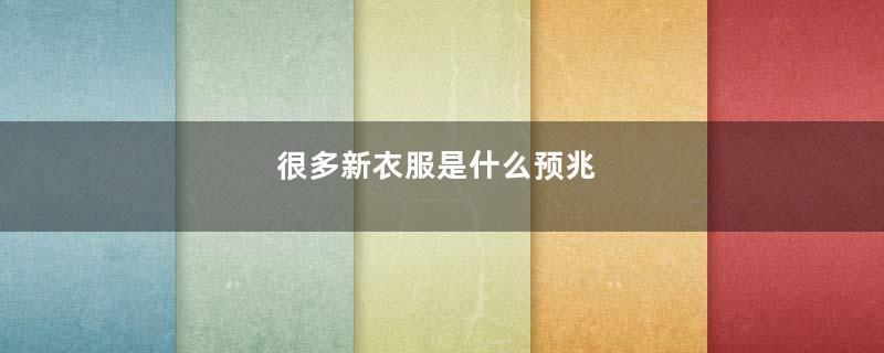 很多新衣服是什么预兆