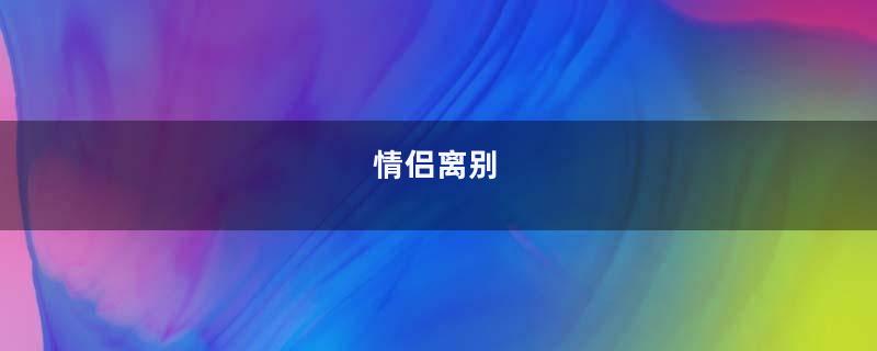情侣离别
