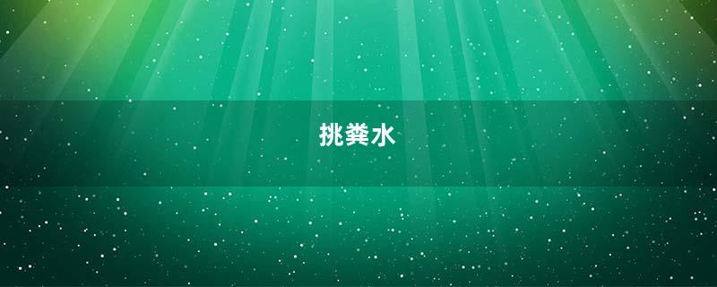 挑粪水