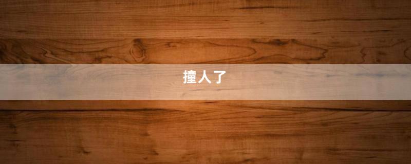 撞人了