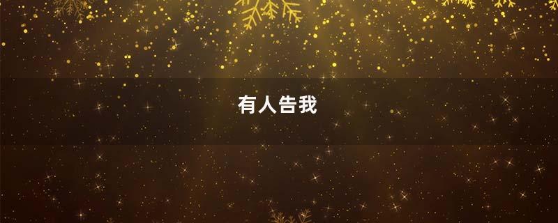 有人告我