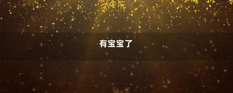 有宝宝了
