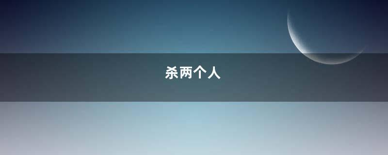 杀两个人