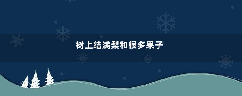 树上结满梨和很多果子