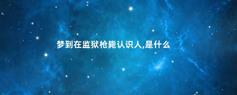 梦到在监狱枪毙认识人,是什么意思