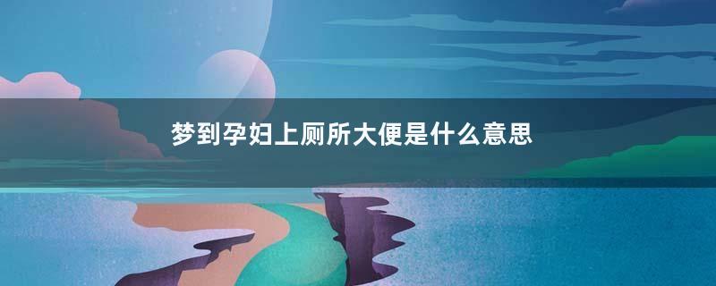 梦到孕妇上厕所大便是什么意思