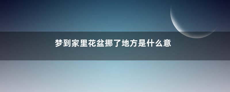 梦到家里花盆挪了地方是什么意思